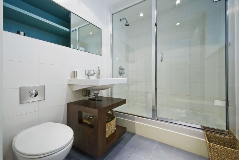 Contemporary Shower with Glass Walls