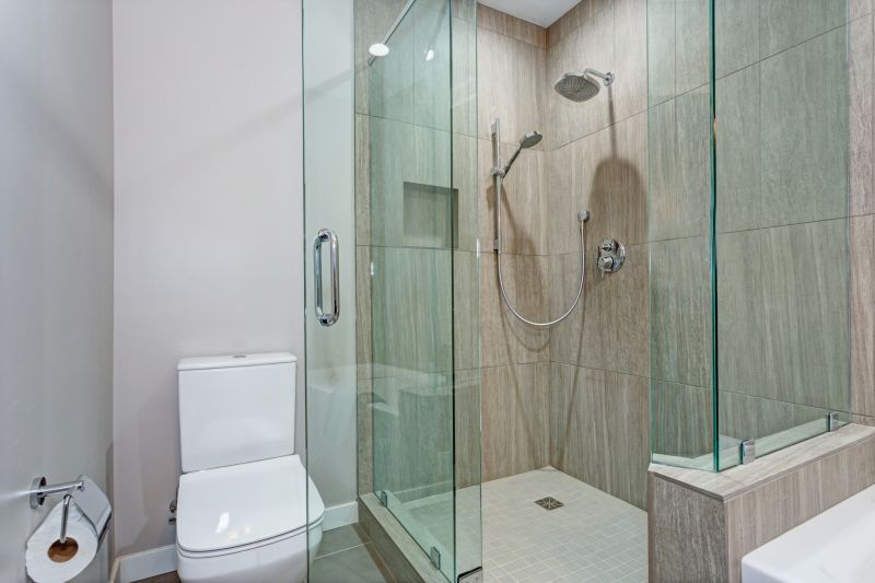 Modern Shower with Built-in Seating